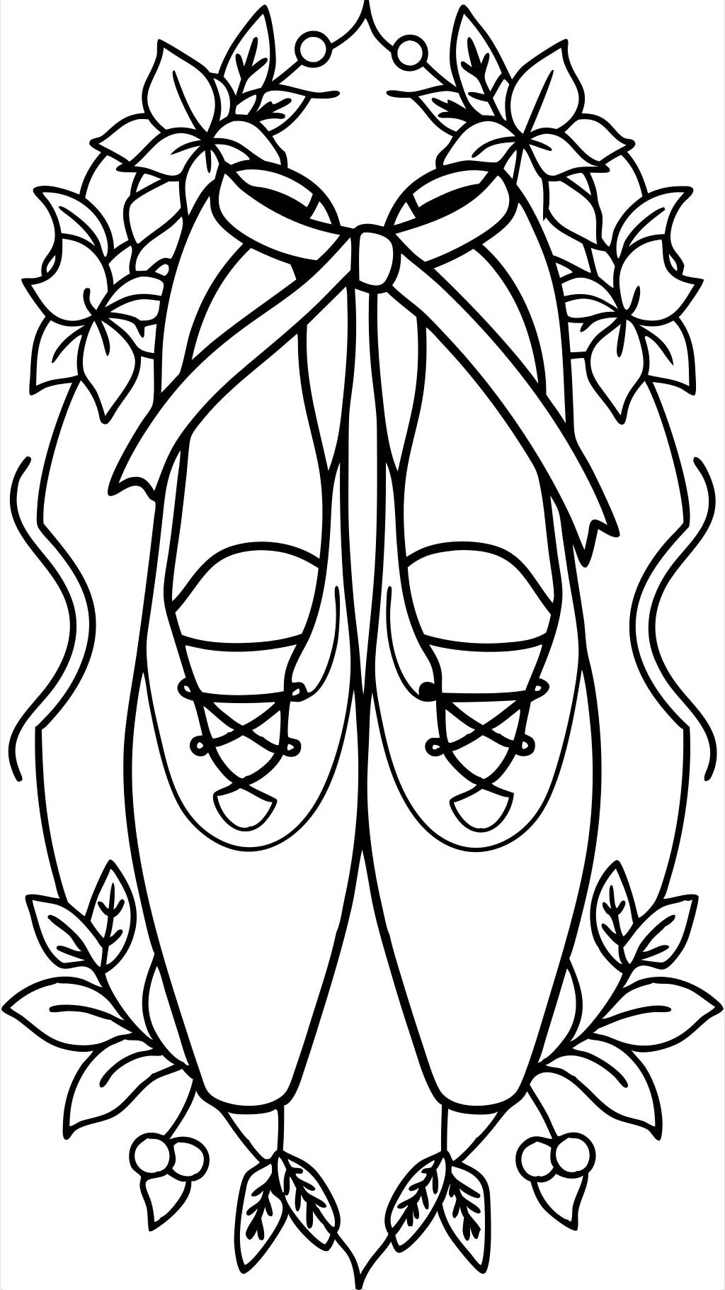 coloring pages ballet shoes